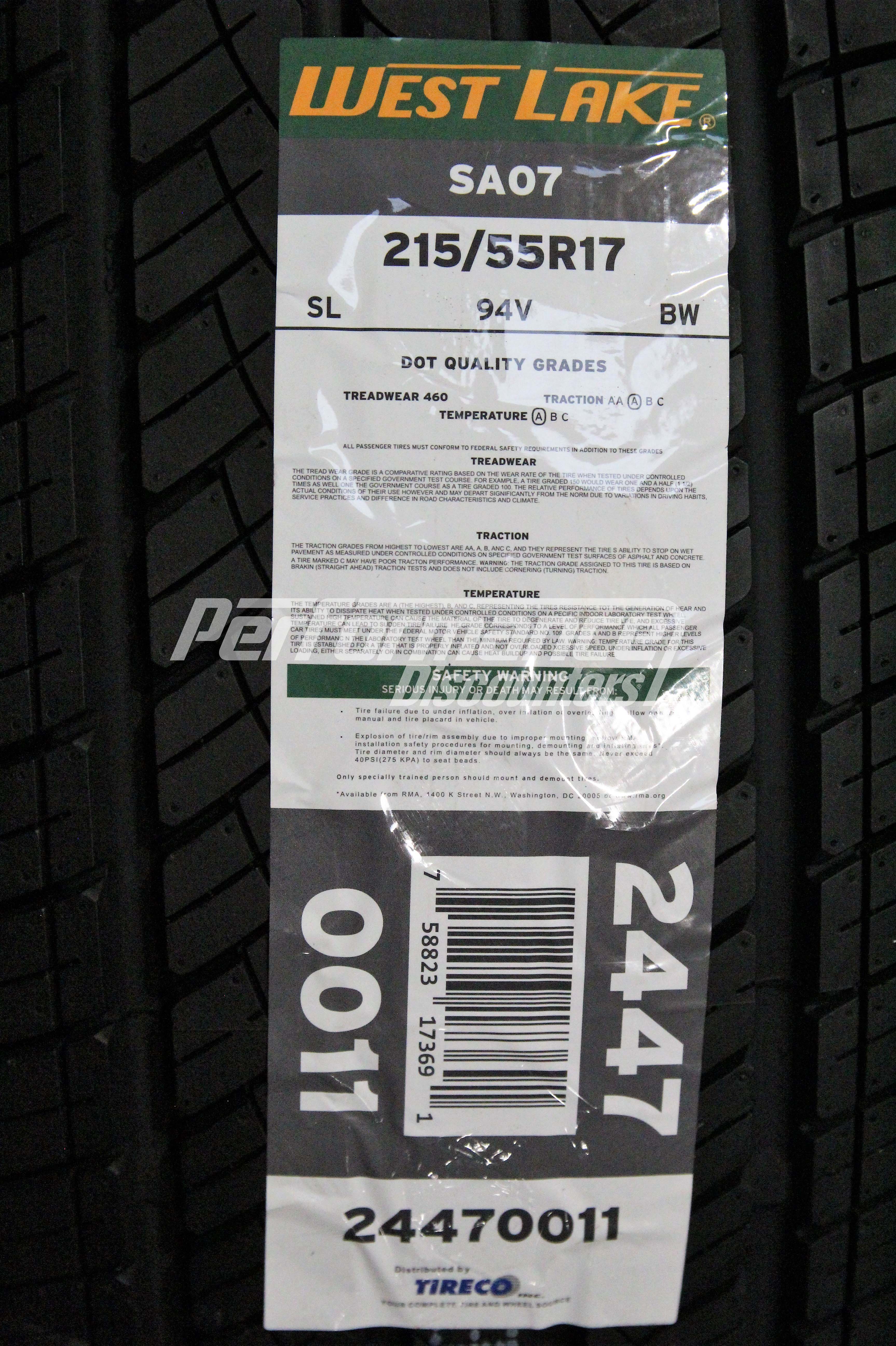 Westlake SA07 Tire(s) 215/55R17 215/55-17 55R R17 2155517