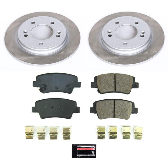 PowerStop Semi-Coated Rotor and Low-Dust Ceramic Brake Pad Kit