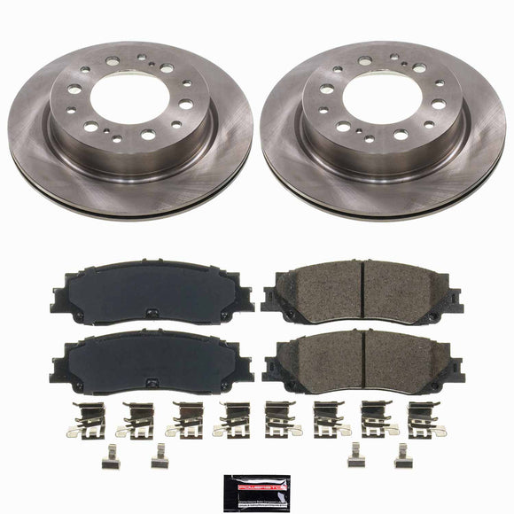 OE Stock Replacement Low-Dust Ceramic Brake Pad and Rotor Kit