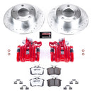 PowerStop Z26 Street Performance Ceramic Brake Pad, Drilled Slotted Rotor, and C
