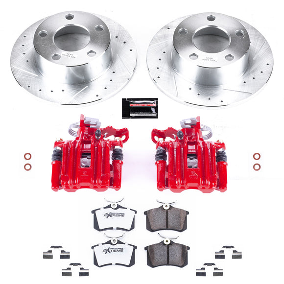 PowerStop Z26 Street Performance Ceramic Brake Pad, Drilled Slotted Rotor, and C