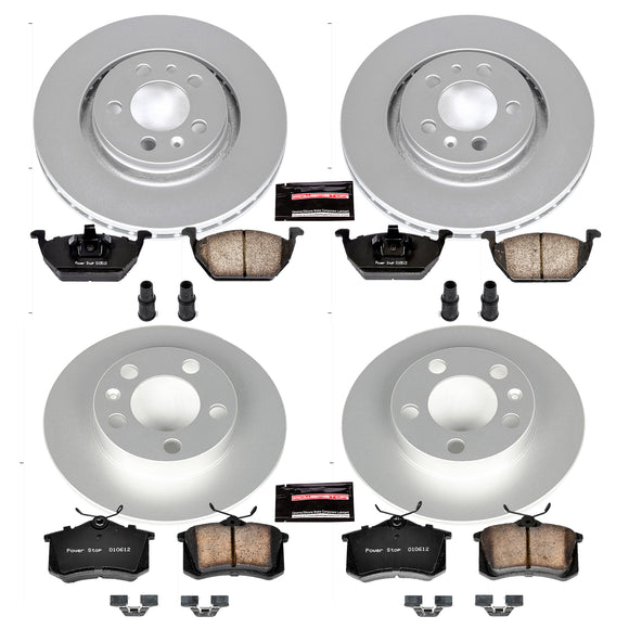 PowerStop Genuine Geomet Coated Rotor and Carbon-Fiber Ceramic Brake Pad Kit