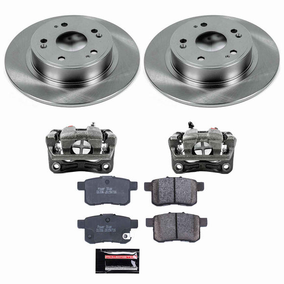 PowerStop OE Stock Replacement Low-Dust Ceramic Brake Pad, Rotor and Caliper Kit
