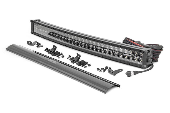 Rough Country Black Series LED 30" Light Curved Dual Row White DRL