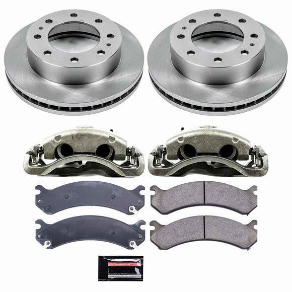 PowerStop OE Stock Replacement Low-Dust Ceramic Brake Pad, Rotor and Caliper Kit