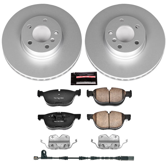 PowerStop Genuine Geomet Coated Rotor and Carbon-Fiber Ceramic Brake Pad Kit
