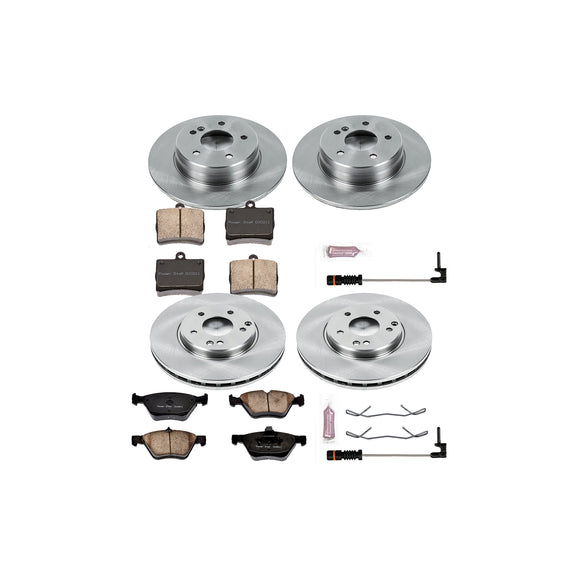PowerStop OE Stock Replacement Low-Dust Ceramic Brake Pad and Rotor Kit