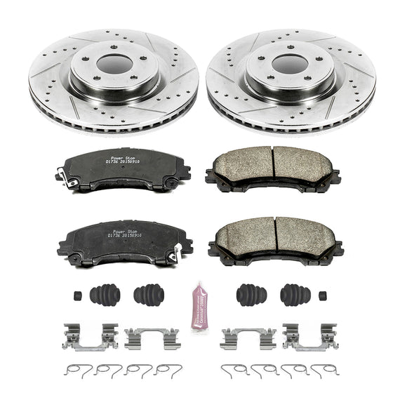 PowerStop Z23 Daily Driver Carbon-Fiber Ceramic Brake Pad and Drilled & Slotted