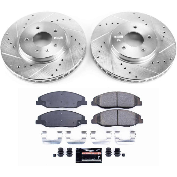 PowerStop Z23 Daily Driver Carbon-Fiber Ceramic Brake Pad and Drilled & Slotted