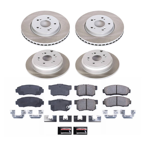 PowerStop Semi-Coated Rotor and Low-Dust Ceramic Brake Pad Kit