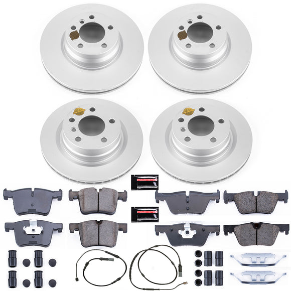 PowerStop Genuine Geomet Coated Rotor and Carbon-Fiber Ceramic Brake Pad Kit