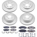 PowerStop Genuine Geomet Coated Rotor and Low-Dust Ceramic Brake Pad Kit