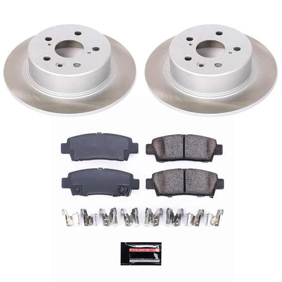 PowerStop Semi-Coated Rotor and Low-Dust Ceramic Brake Pad Kit