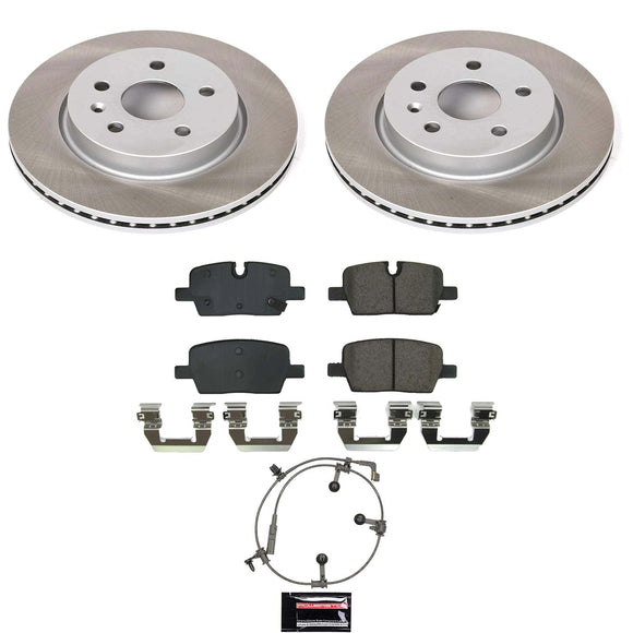 Semi-Coated Rotor and Low-Dust Ceramic Brake Pad Kit