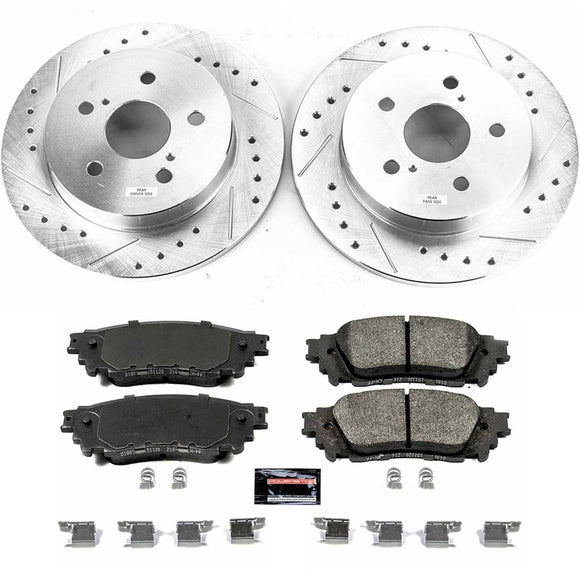 PowerStop Z23 Daily Driver Carbon-Fiber Ceramic Brake Pad and Drilled & Slotted