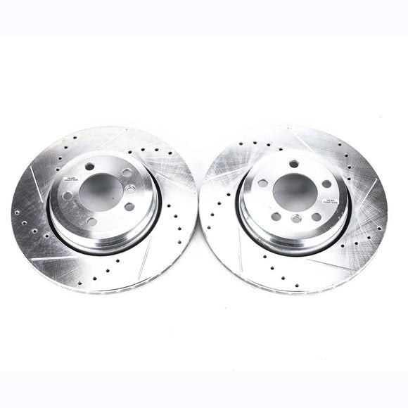 PowerStop Evolution Drilled Slotted Rotors Pair Rear For BMW 745i