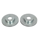PowerStop Evolution Drilled Slotted Rotors Pair Front For Cadillac ATS