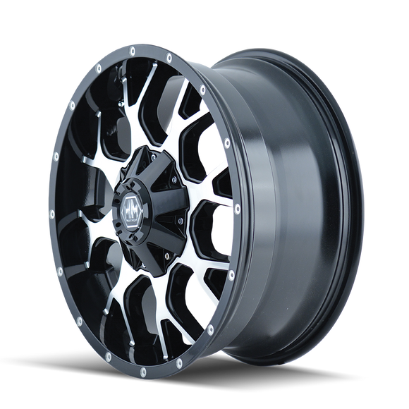 17x9 Mayhem Warrior Black-Machined Wheel/Rim 6x135 8015-7937B