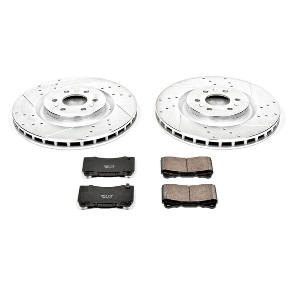 PowerStop Z23 Daily Driver Carbon-Fiber Ceramic Brake Pad and Drilled & Slotted