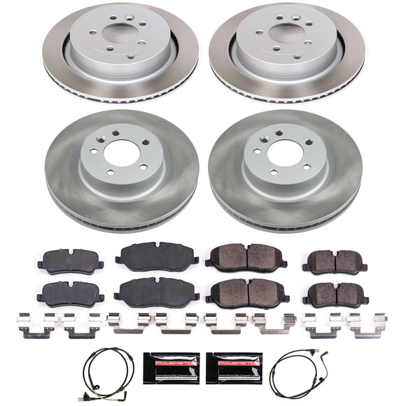 PowerStop Semi-Coated Rotor and Low-Dust Ceramic Brake Pad Kit