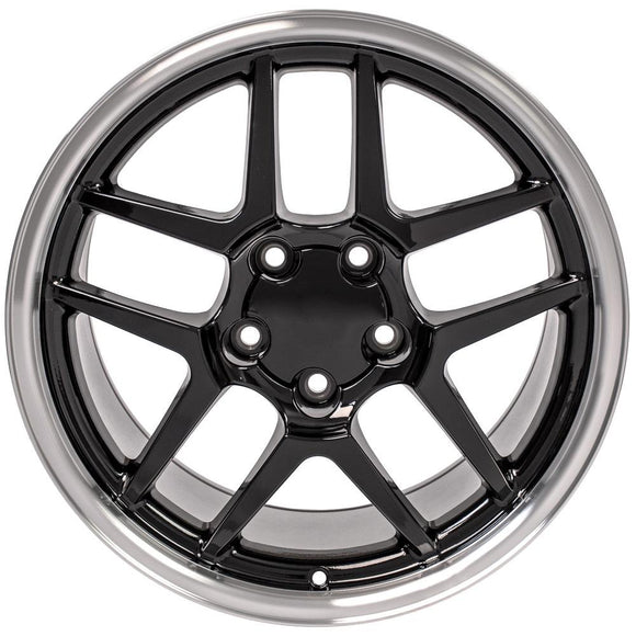18" Replica Wheel CV04 Fits Chevrolet Corvette - C5 Z06 Rim 18x10.5 Black Wheel
