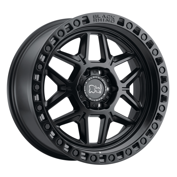 20x9 Black Rhino Kelso Matte Black Black Bolts 6x139.7 ET0.00 Wheel