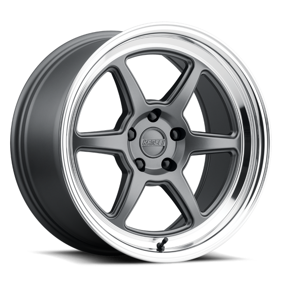 18x9.5 Kansei K14G Roku Matte Gray Machined Lip 5x120 ET38 CB72.56 Wheel