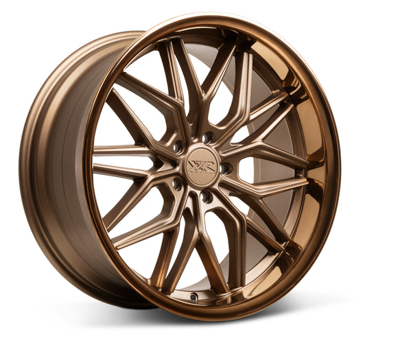 20x8.5 XXR 586 Flat Bronze Gloss Bronze Chrome Lip Wheel 5x4.5 ET35 CB73.1