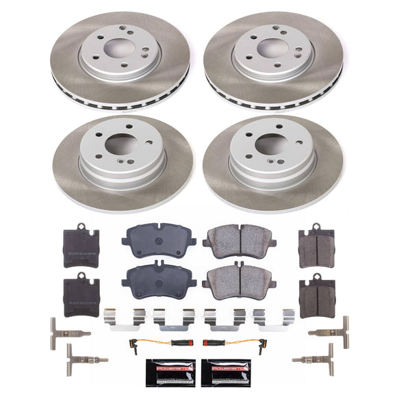 PowerStop Semi-Coated Rotor and Low-Dust Ceramic Brake Pad Kit