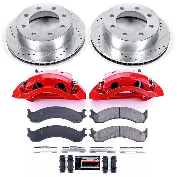 PowerStop Z23 Daily Driver Carbon-Fiber Ceramic Pads Drilled & Slotted Rotor & C