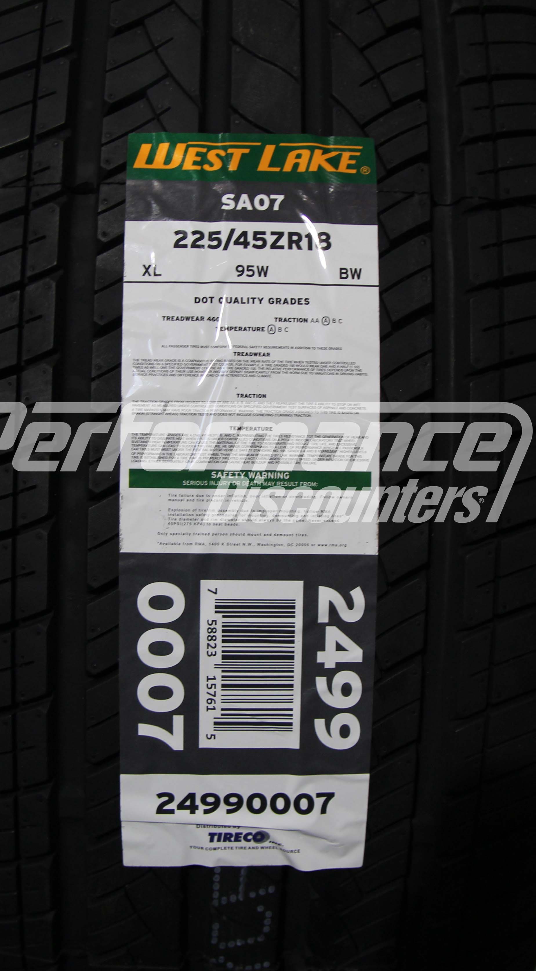 Westlake SA07 Tire(s) 225/45R18 95W XL 225/45-18 R R18 2254518