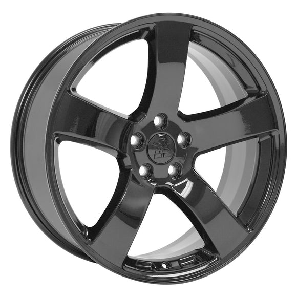 20" Replica Wheel DG12 Fits Dodge Charger SRT Rim 20x8 Black Wheel