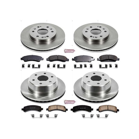 PowerStop OE Stock Replacement Low-Dust Ceramic Brake Pad and Rotor Kit