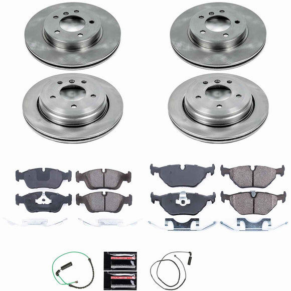 PowerStop OE Stock Replacement Low-Dust Ceramic Brake Pad and Rotor Kit