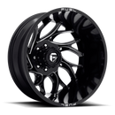 22x8.25 Fuel Off-Road D741 Runner Gloss Black Milled 8x200 ET-202 CB142 Wheel