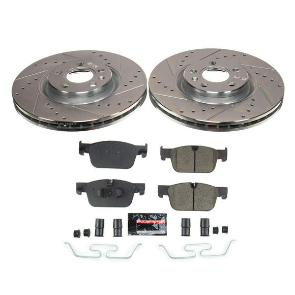 PowerStop Z23 Daily Driver Carbon-Fiber Ceramic Brake Pad and Drilled & Slotted