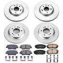 PowerStop Genuine Geomet Coated Rotor and Low-Dust Ceramic Brake Pad Kit