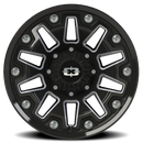 20x9 Vision 362 Armor Gloss Black Milled Spoke with Black Bolt Inserts 8x165.1 E