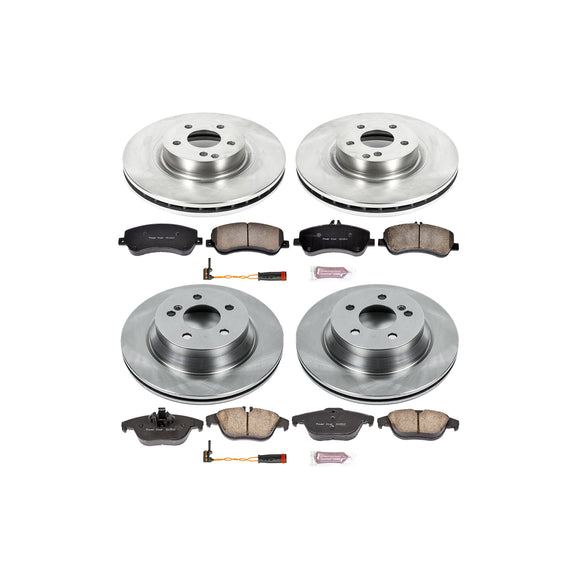 PowerStop OE Stock Replacement Low-Dust Ceramic Brake Pad and Rotor Kit