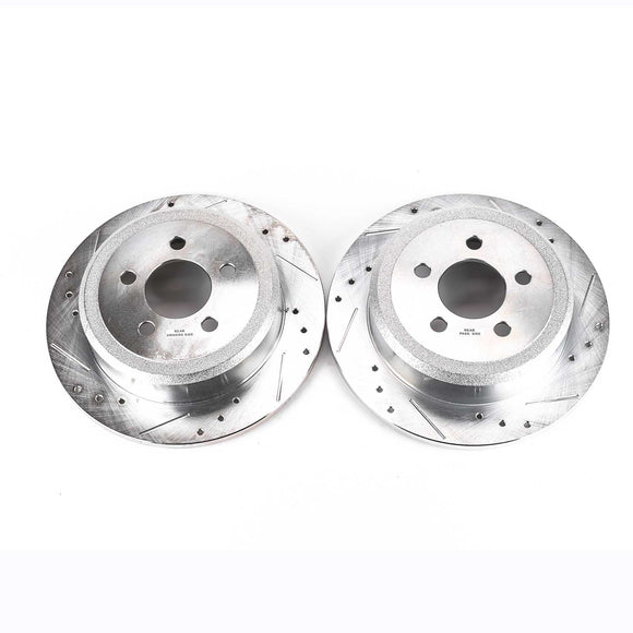 PowerStop Evolution Drilled Slotted Rotors Pair Rear For Dodge Nitro