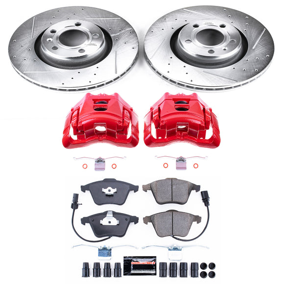 PowerStop Z23 Daily Driver Carbon-Fiber Ceramic Pads Drilled & Slotted Rotor & C