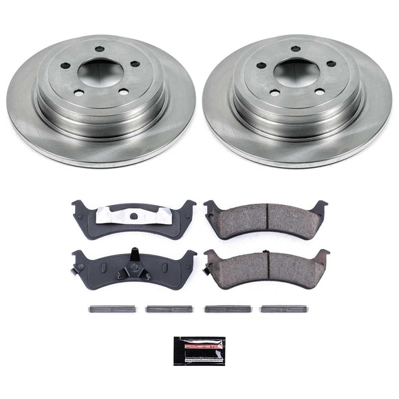 PowerStop OE Stock Replacement Low-Dust Ceramic Brake Pad and Rotor Kit