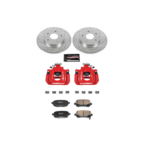 PowerStop Z23 Daily Driver Carbon-Fiber Ceramic Pads Drilled & Slotted Rotor & C