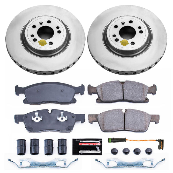PowerStop Genuine Geomet Coated Rotor and Carbon-Fiber Ceramic Brake Pad Kit
