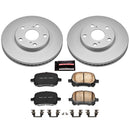 PowerStop Genuine Geomet Coated Rotor and Low-Dust Ceramic Brake Pad Kit