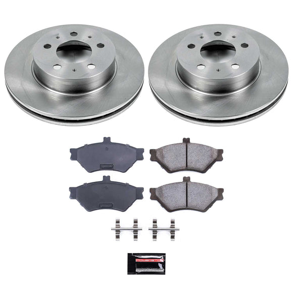PowerStop OE Stock Replacement Low-Dust Ceramic Brake Pad and Rotor Kit