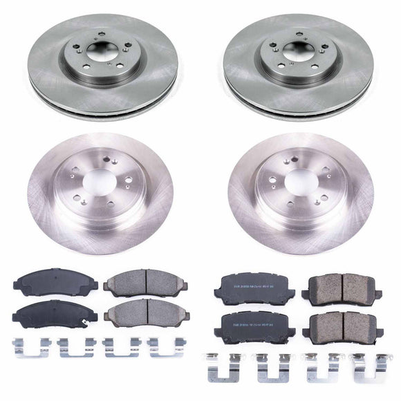 PowerStop OE Stock Replacement Low-Dust Ceramic Brake Pad and Rotor Kit