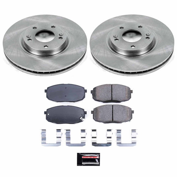 PowerStop OE Stock Replacement Low-Dust Ceramic Brake Pad and Rotor Kit
