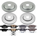 PowerStop Genuine Geomet Coated Rotor and Low-Dust Ceramic Brake Pad Kit