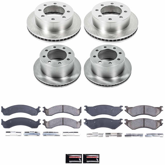PowerStop OE Stock Replacement Low-Dust Ceramic Brake Pad and Rotor Kit